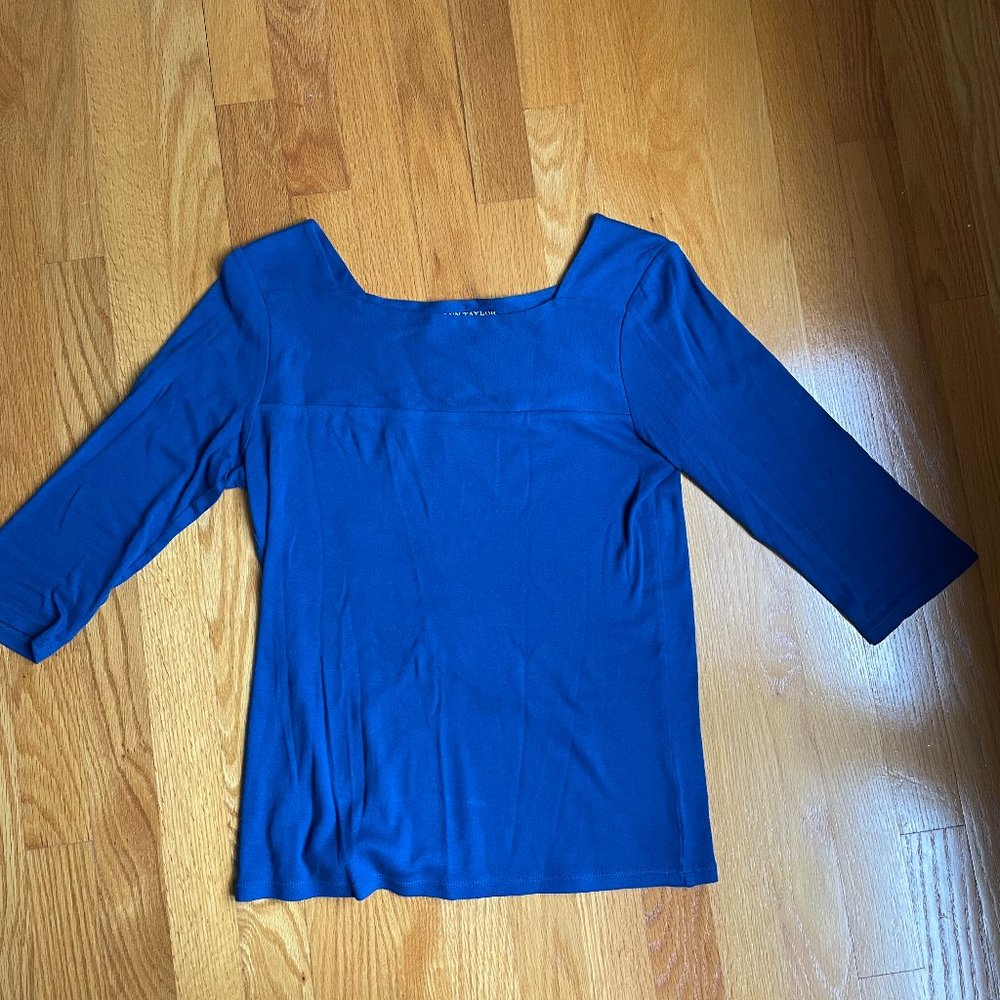 Ann Taylor Blue Top Size Medium